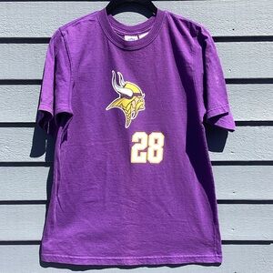 NFL Minnesota Vikings Cotton  T-Shirt with Number 28 & Peterson on Back Kids XL